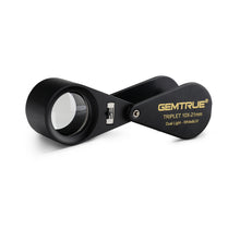 Load image into Gallery viewer, DK09107S - Diamond Loupe illuminated LED & UV Triplet 10x 21mm Black