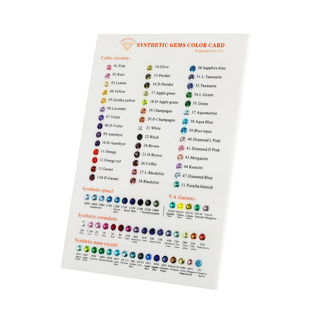 Synthetic Gem Colour Card DK113-A – GemTrue
