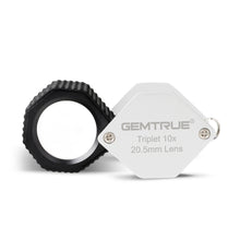 Load image into Gallery viewer, DK18001 - Diamond Loupe 20.5mm 10x Triplet Loupes with Rubber-grip Silver & Black