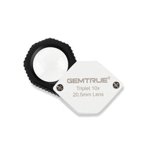 Load image into Gallery viewer, DK18001 - Diamond Loupe 20.5mm 10x Triplet Loupes with Rubber-grip Silver & Black