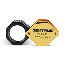 Load image into Gallery viewer, DK18003 - Diamond Loupe 20.5mm 10x Triplet Loupes with Rubber-grip Gold