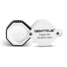 Load image into Gallery viewer, DK18004 - Diamond Loupes 20.5mm 10x Triplet Loupes with Rubber-grip Pearl & Black