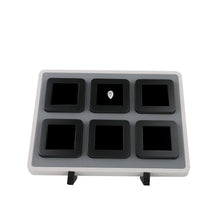 Load image into Gallery viewer, Large Wooden Diamond Display Tray Set – Deluxe 6-Piece Box for Showrooms and Jewelers DK21676-6L