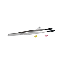Load image into Gallery viewer, Stainless Steel Tweezers – Flat Rubber Tips for Pearls & Gemstones DK2505