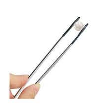 Load image into Gallery viewer, Stainless Steel Tweezers – Flat Rubber Tips for Pearls & Gemstones DK2505