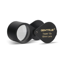 Load image into Gallery viewer, DK703002- Diamond Loupe High Power Triplet 15x 18mm Black