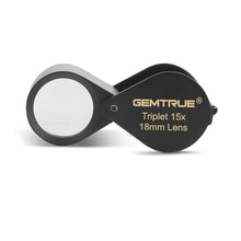 Load image into Gallery viewer, DK703002- Diamond Loupe High Power Triplet 15x 18mm Black