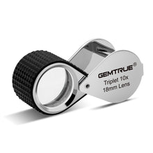 Load image into Gallery viewer, DK98003 - Diamond Loupe Triplet 10x 18mm with rubber-grip Chrome & Black