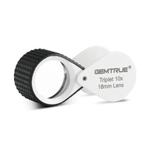 Load image into Gallery viewer, DK98004 - Diamond Loupe Triplet 10x 18mm with rubber-grip Pearl & Black