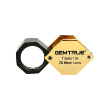 Load image into Gallery viewer, Diamond Loupe Triplet 20.5mm 10x Black & Gold - GemTrue