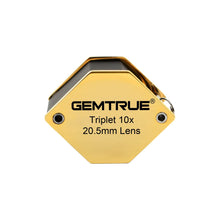 Load image into Gallery viewer, Diamond Loupe Triplet 20.5mm 10x Black & Gold - GemTrue