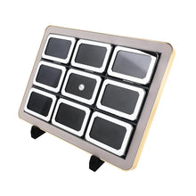 Load image into Gallery viewer, Deluxe Diamond Display Box Set | Premium Jewelry Organizer with Gold Frame DK21665-9G