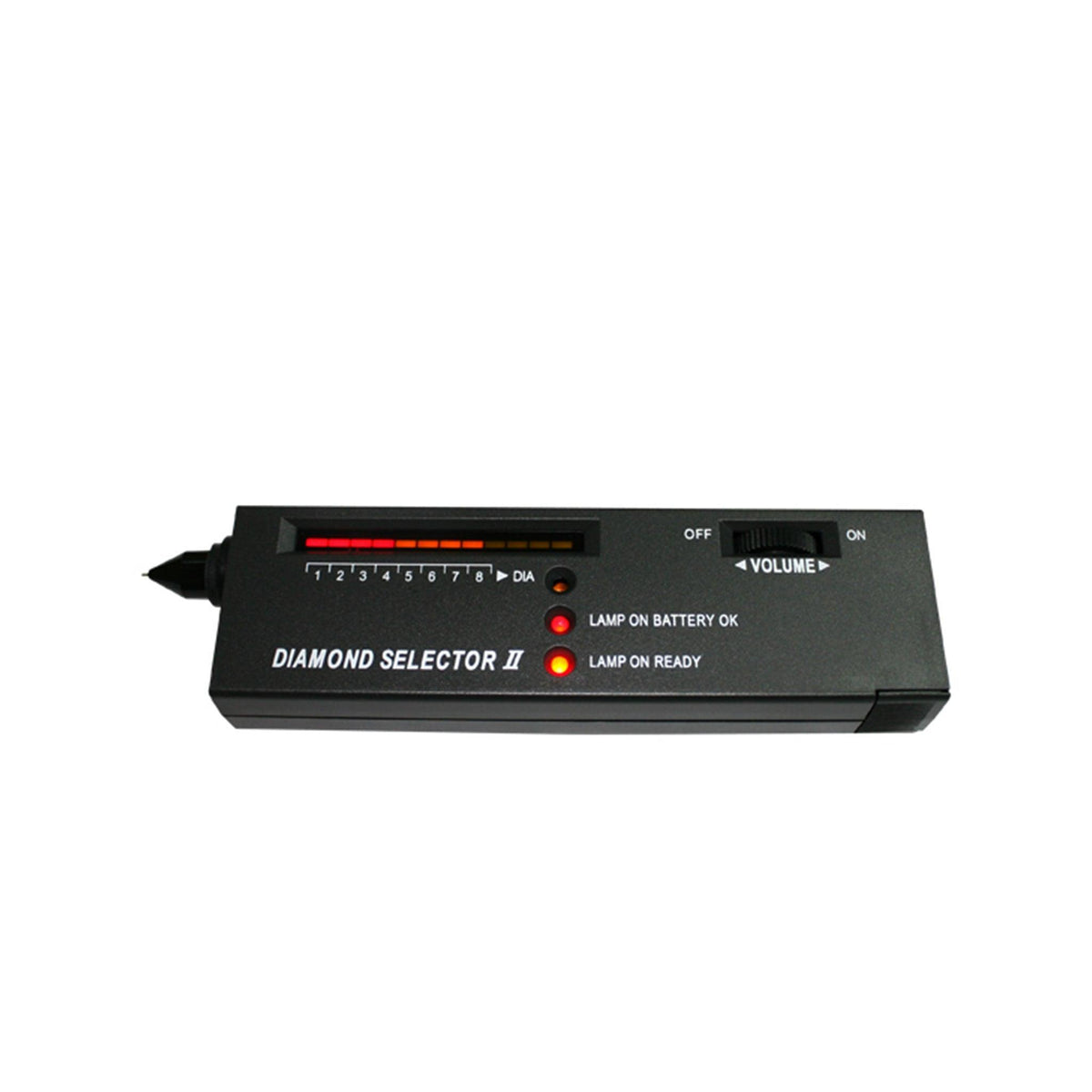 Diamond Selector II - Tester Elettronico Per Diamanti E Pietre Preziose, Penna Portatile Con LED E Allarme Acustico, Nero
