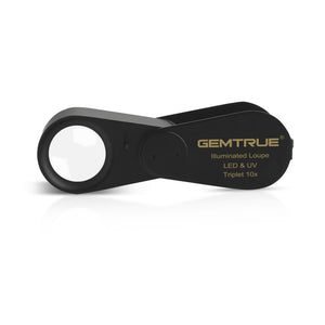 Diamond Loupe Illuminated Rechargeable LED / UV triplet 10x 13mm DK09103S
