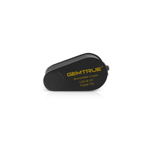 GemTrue Diamond Loupe - Illuminated Rechargeable LED & UV Loupe 10 x 20.5mm Triplet DK09103L