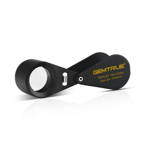 DK09107L - Diamond Loupe illuminated LED & UV Triplet 10x 18.50mm