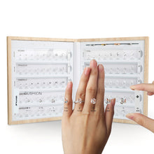 Load image into Gallery viewer, GemTrue Diamond Selector - BULK PACK! Visual Diamond Size and Shape Kit DK110-1008-3
