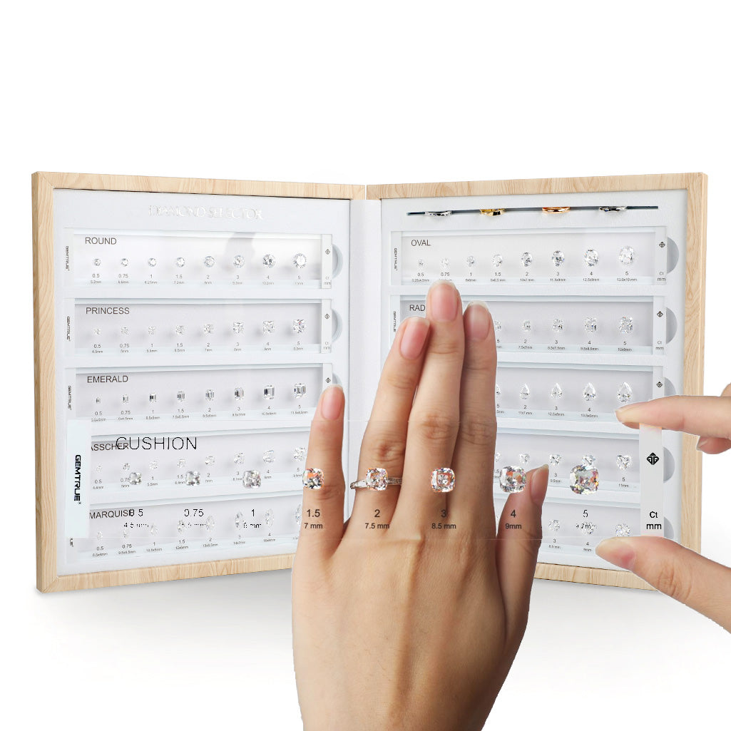 GemTrue Diamond Selector - BULK PACK! Visual Diamond Size and Shape Kit DK110-1008-3