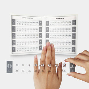 Premium Magnetic Diamond Selector – Visual Diamond Size Shape