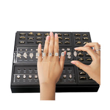 Load image into Gallery viewer, GemTrue Magnetic Ring Builder Set - Yellow &amp; White Gold Finish | DK111-LGS
