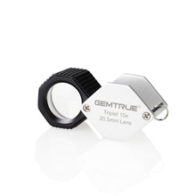 Load image into Gallery viewer, DK18001 - Diamond Loupe 20.5mm 10x Triplet Loupes with Rubber-grip Silver &amp; Black
