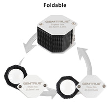 Load image into Gallery viewer, DK18001 - Diamond Loupe 20.5mm 10x Triplet Loupes with Rubber-grip Silver &amp; Black
