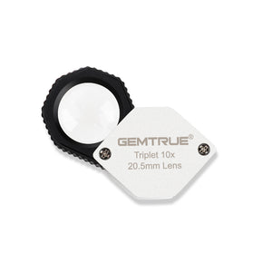 DK18001 - Diamond Loupe 20.5mm 10x Triplet Loupes with Rubber-grip Silver & Black