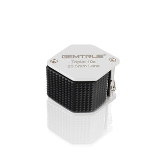 DK18001 - Diamond Loupe 20.5mm 10x Triplet Loupes with Rubber-grip Silver & Black