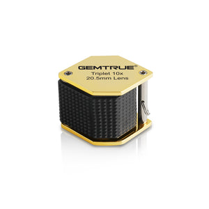 DK18003 - Diamond Loupe 20.5mm 10x Triplet Loupes with Rubber-grip Gold