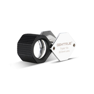 DK18008 - Diamond Loupe 20.5mm 10x Triplet Loupes with Rubber-grip Chrome