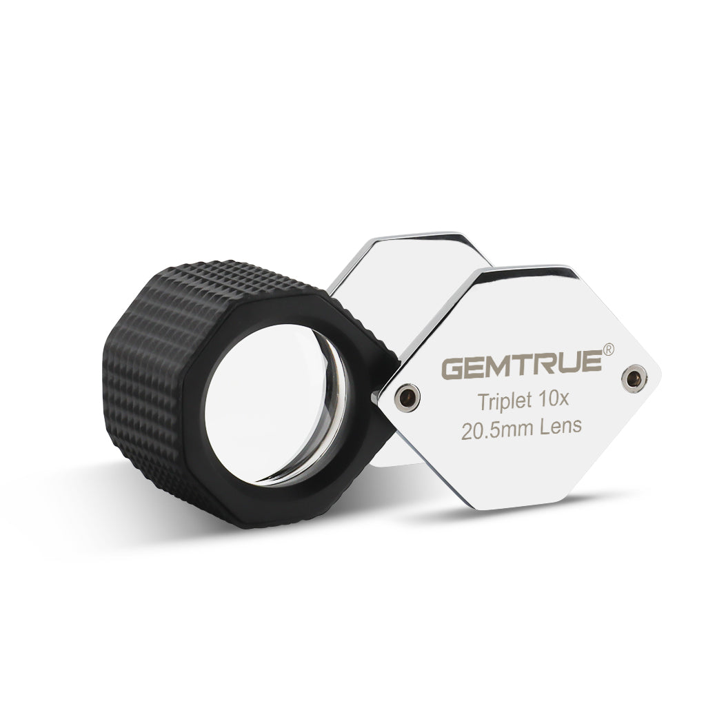 DK18008 - Diamond Loupe 20.5mm 10x Triplet Loupes with Rubber-grip Chrome