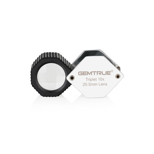 DK18008 - Diamond Loupe 20.5mm 10x Triplet Loupes with Rubber-grip Chrome