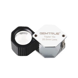 DK18008 - Diamond Loupe 20.5mm 10x Triplet Loupes with Rubber-grip Chrome