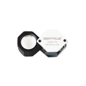 DK18008 - Diamond Loupe 20.5mm 10x Triplet Loupes with Rubber-grip Chrome