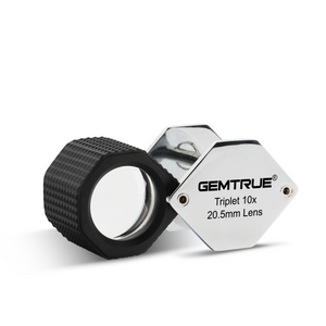 DK18009 - Diamond Loupe 20.5mm 10x Triplet Loupes with Rubber-grip Satin