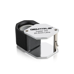 DK18009 - Diamond Loupe 20.5mm 10x Triplet Loupes with Rubber-grip Satin