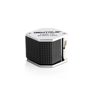 DK18009 - Diamond Loupe 20.5mm 10x Triplet Loupes with Rubber-grip Satin