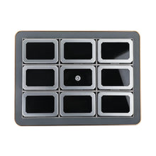 Load image into Gallery viewer, Deluxe Diamond Display Box Set | Premium Jewelry Organizer with Gold Frame DK21665-9G
