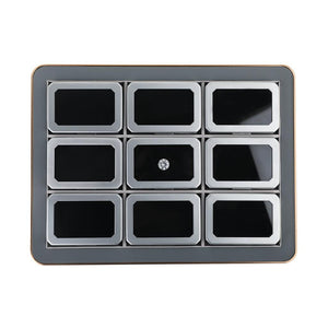 Deluxe Diamond Display Box Set | Premium Jewelry Organizer with Gold Frame DK21665-9G