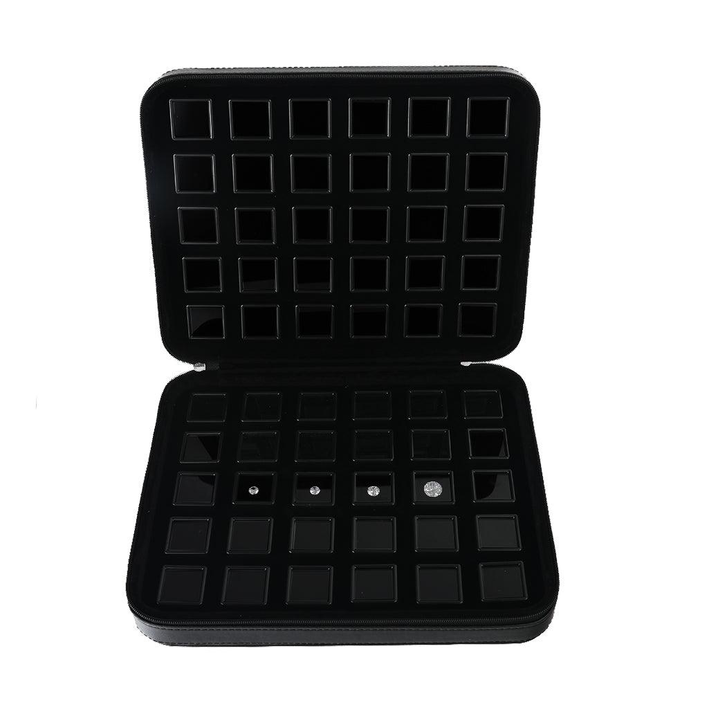 Gem Display Boxes in a Luxury Leather Zip Case DK21675-60