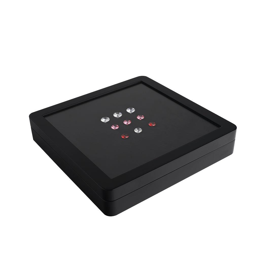 Large Wooden Gemstone Display Box – Deluxe Design with Built-In Stand for Professionals DK21676-XL