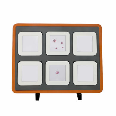 Large Wooden Diamond Display Tray Set – Deluxe 6-Piece Box for ...