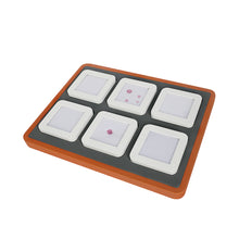 Load image into Gallery viewer, Large Wooden Diamond Display Tray Set – Deluxe 6-Piece Box for Showrooms and Jewelers DK21676L-6
