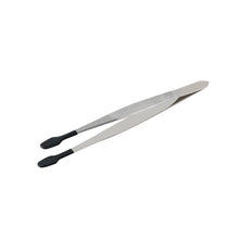 Load image into Gallery viewer, Stainless Steel Tweezers – Flat Rubber Tips for Pearls &amp; Gemstones DK2505
