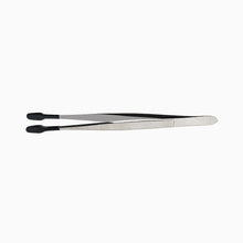 Load image into Gallery viewer, Stainless Steel Tweezers – Flat Rubber Tips for Pearls &amp; Gemstones DK2505
