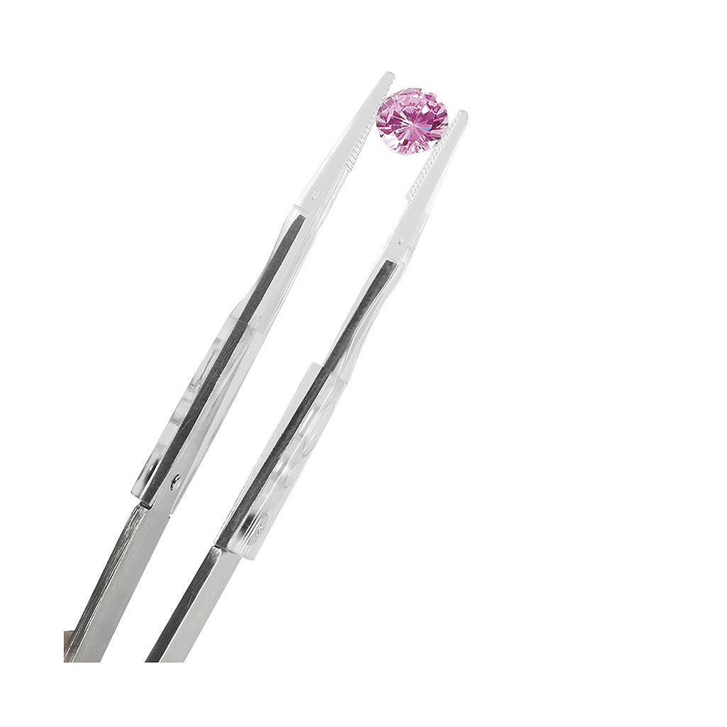 Diamond Tweezers – Stainless Steel with Clear Tip for Gems DK2506