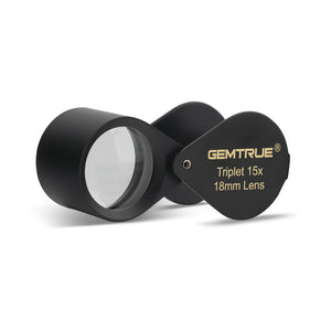 DK703002- Diamond Loupe High Power Triplet 15x 18mm Black