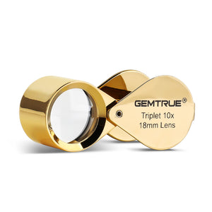 DK96001 - Diamond Loupe 18mm 10x Triplet Gold