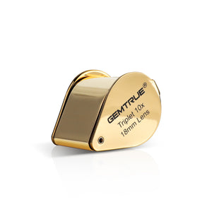 DK96001 - Diamond Loupe 18mm 10x Triplet Gold