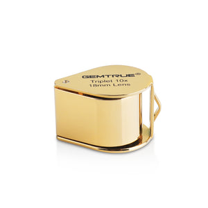 DK96001 - Diamond Loupe 18mm 10x Triplet Gold